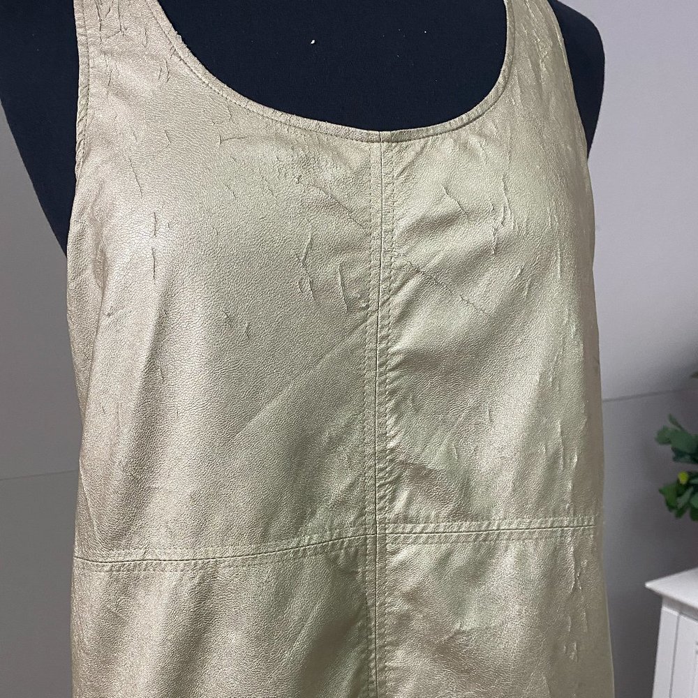 Gold Metallic Halter Style VeganTank Top